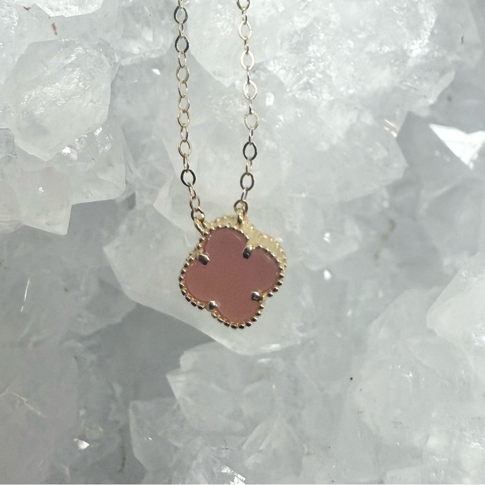 Solid 18k gold reversible arpel necklace